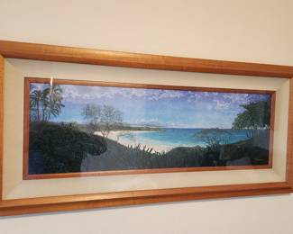 Framed Hawaiian Print by signed by the Artist Brader 