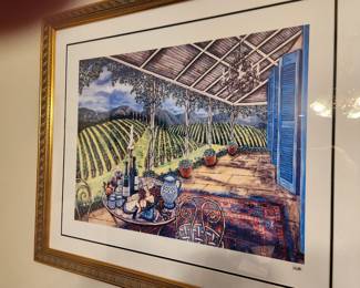 Framed Colorful Print signed by the Artist Sarina