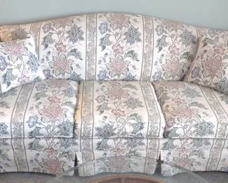 Floral White Pink & Green Sofa