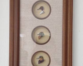 Ducks Unlimited Miniature Duck Head Framed Art