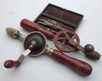 2 Antique Hand Drills