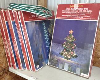 7 Outdoor Spiral Light Christmas Tree Decorations