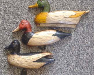 3 Plastic Decorative Duck Wall Plaques