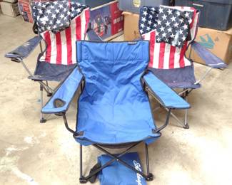 Three Folding Camping Chairs