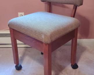 Rolling Sewing Chair w/ Storage