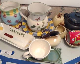 Figural Ceramic Kitchen Pitchers & Serveware
