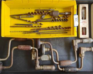 Antique Hand Drills & Bits Incl. Millers Falls Co.