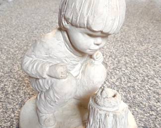 Austin Prod. Bright Eyes Ceramic Boy Sculpture