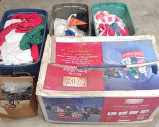 Large Lot of Christmas Blowup Decorations