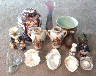 Vases, Ginger Jar & Porcelain Baskets