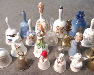 Vintage Figural Ceramic & Metal Bells