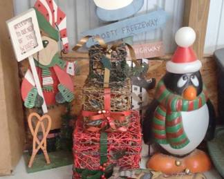 Christmas Decorations Incl. Penguin Blow Mold