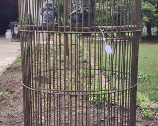 66" Wrought Iron Freestanding Dome Top Bird Cage