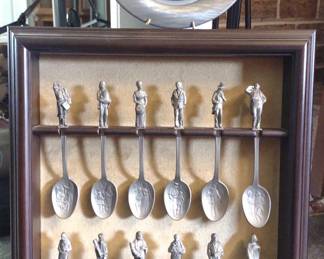 Pewter A Christmas Carol Spoon Set & Plate