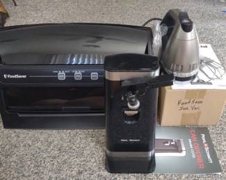 Food Saver Vacuum Sealer, Can Opener & Mixer