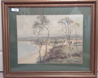 Georges Robin Golden Lands Finistere Art Print