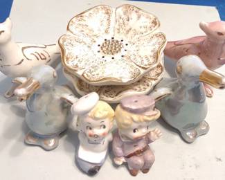 Vintage Figural Salt & Pepper Shakers
