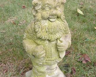 19" Concrete Garden Gnome statue (solid)