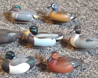 7 Ducks Unlimited Miniature Duck Figurines