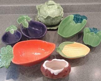 8 Ceramic Food Shaped Serving Dishes
