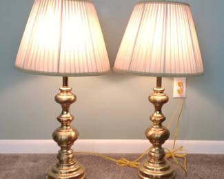 Pair of Brass Table Lamps