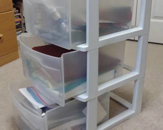3 Drawer Organizer w/ Quilting Fabric / Linens