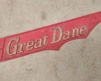 Great Dane Metal Advertising Sign