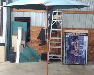 7' Tall Outdoor Patio Umbrella w/ Stand
