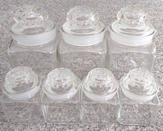 Glass Lidded Kitchen Canisters