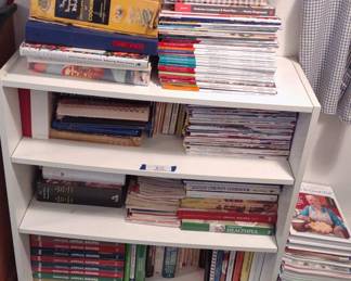 Shelf w/ Assorted Cook Books