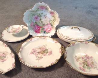 Floral Decorated Porcelain China Serving Pieces
