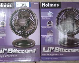 2 Holmes Lil Blizzard Oscillating Fans