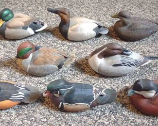 8 Danbury Mint Miniature Duck Figurines