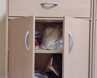 Cabinet w/ Knitting Supplies & Yarn