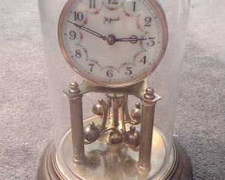 John Wanamaker Glass Dome Mantel Clock