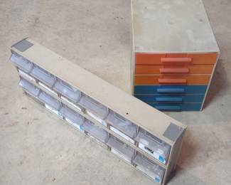 Two Plastic Hardware Organizers