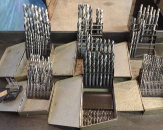 7 Vintage Drill Index Drill Bit Sets