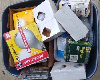 Tote of Light Bulbs