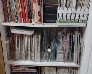 Book Shelf w/ Sewing, Quilting & Craft Books - A