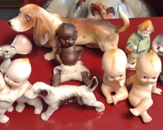 Vintage Japan Bisque Porcelain Figures