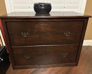 Wooden file cabinet
