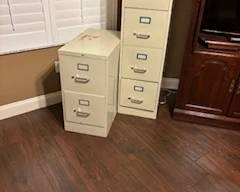 Metal file cabinets