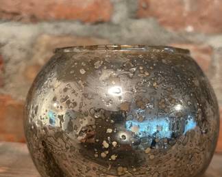 Mercury Glass Style Vase