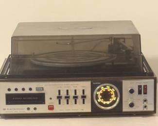 Vintage Electrophonic Modular Stereo System Includes: Vintage Gerrard 6-200 C Vinyl Record Player, 8 Track, and AM/FM Mutiplex Stereo Receiver