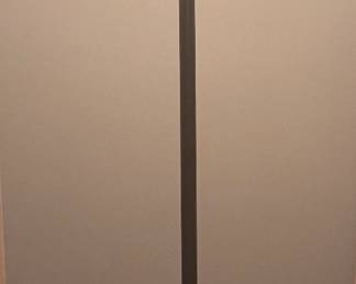 Vintage Torchiere Floor Lamp with Floral Glass Shade