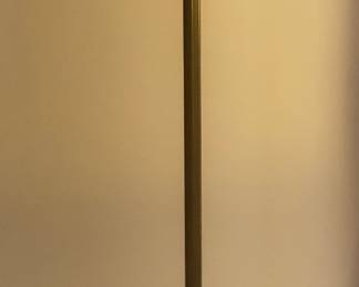 Vintage Torchiere Floor Lamp with Floral Glass Shade