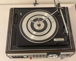 Vintage Electrophonic Modular Stereo System Includes: Vintage Gerrard 6-200 C Vinyl Record Player, 8 Track, and AM/FM Mutiplex Stereo Receiver