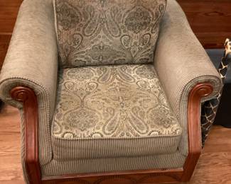 Paisley overstuffed arm chair