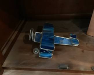 Stained Glass biplane Kaleidoscope 