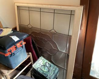 Leaded glass panel